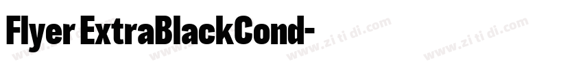 Flyer ExtraBlackCond字体转换